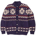 Vintage ανδρικό πουλόβερ ζακέτα Medium Blue Fair Isle