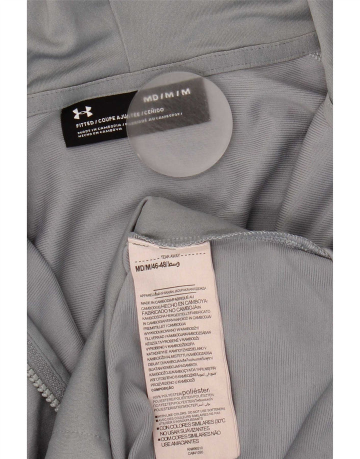 Ανδρικό πουλόβερ Under Armour με φερμουάρ με κουκούλα μεσαίου γκρι πολυεστέρα