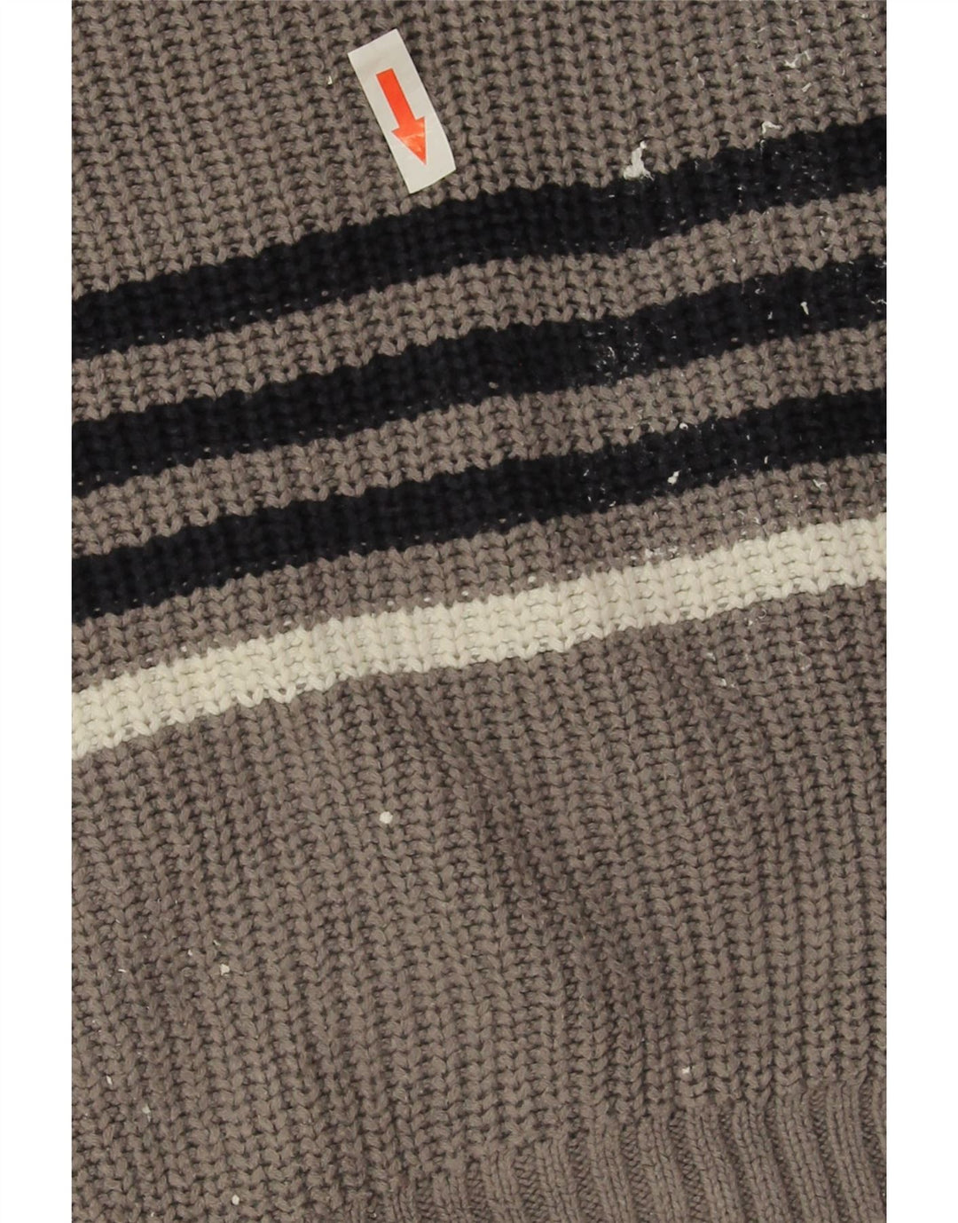 Ανδρικό πουλόβερ Zara Crew Neck Jumper Μεγάλο Γκρι Ριγέ