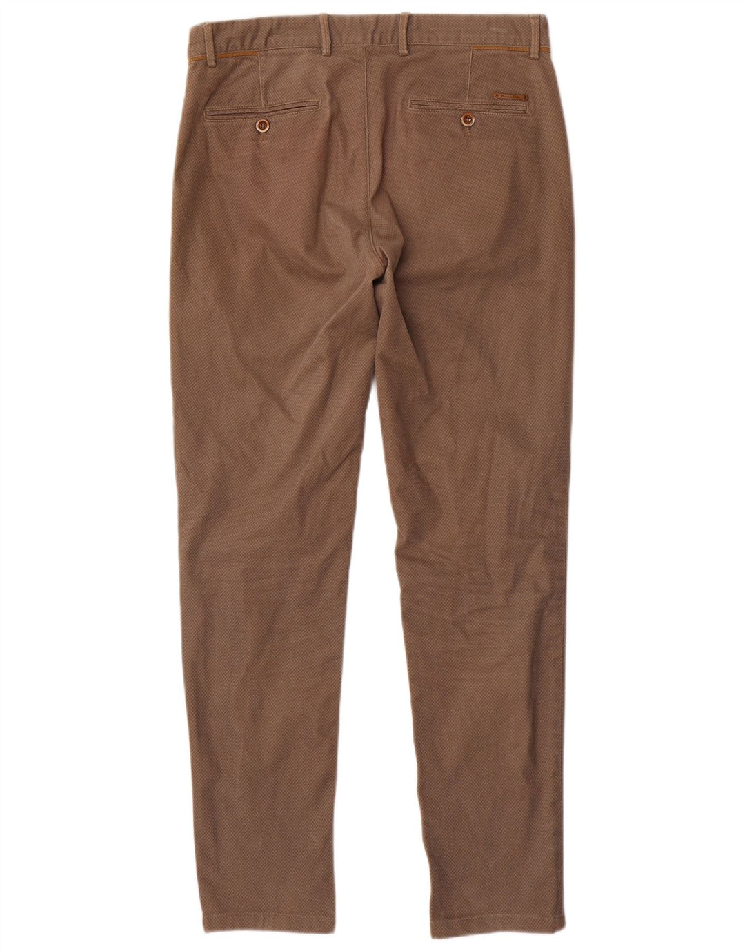 MASSIMO DUTTI Ανδρικό παντελόνι Chino με λεπτή εφαρμογή EU 40 Medium W31 L30 καφέ
