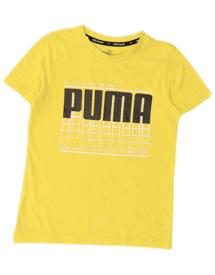 Γραφικό T-Shirt PUMA Boys Top 9-10 ετών κίτρινο