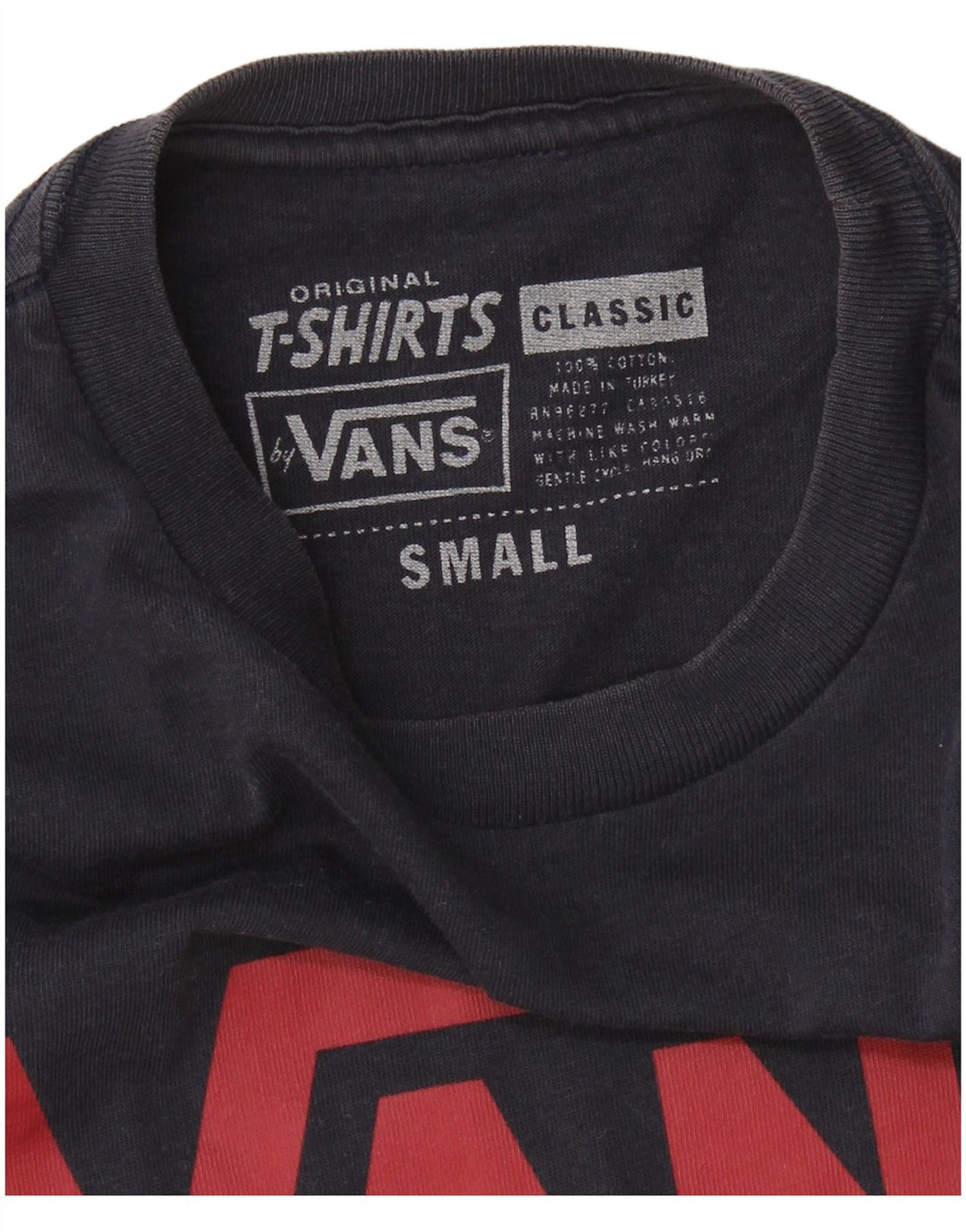 Ανδρικό γραφικό μπλουζάκι Vans Classic Fit Μικρό Βαμβακερό Navy Blue