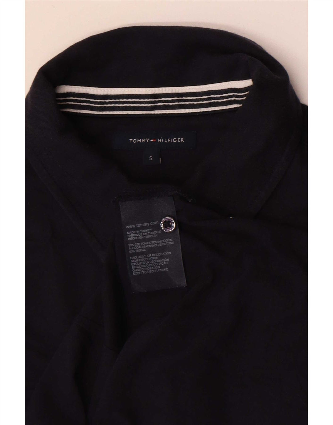 Tommy Hilfiger Γυναικείο πουλόβερ Πουκάμισο UK 10 Small Navy Blue βαμβακερό