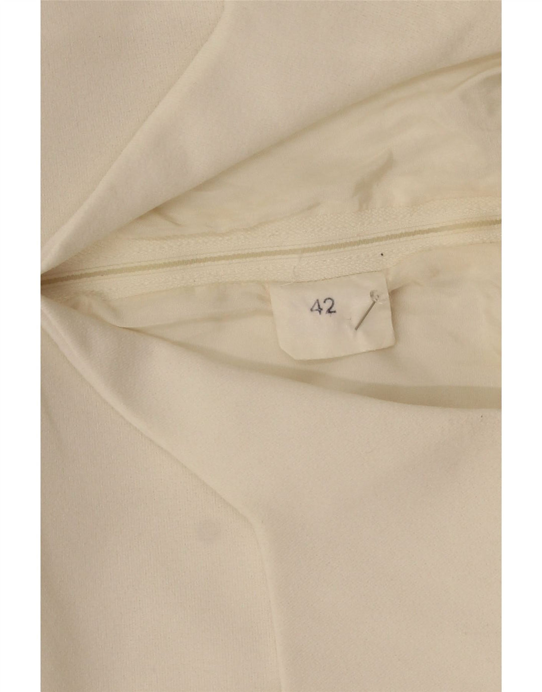 Vintage Γυναικείο Φόρεμα A-Line IT 42 Medium White Floral Polyester