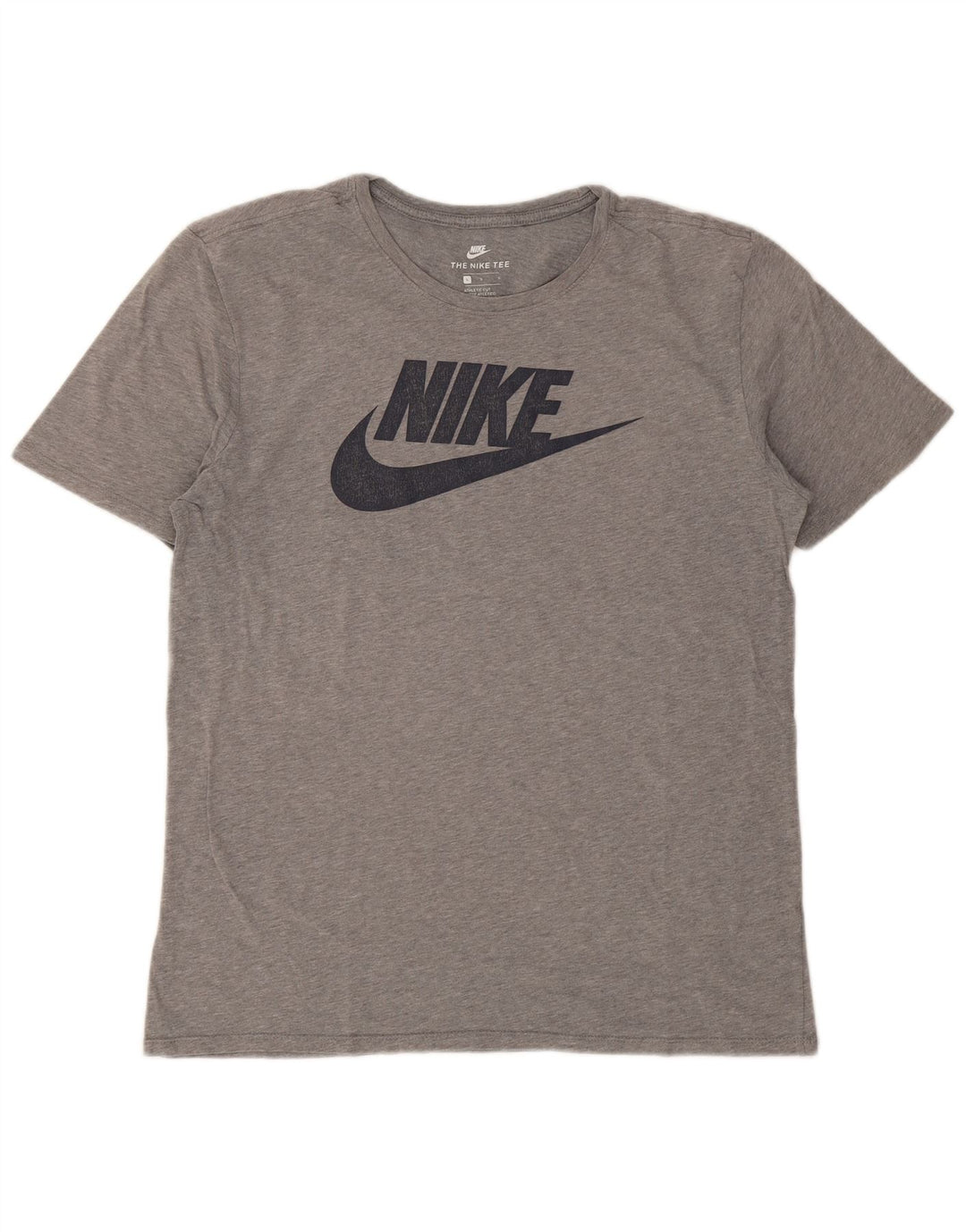 Ανδρικό μπλουζάκι Nike με γραφικό αθλητικό κόψιμο στο επάνω μέρος με μεγάλο γκρι χρώμα