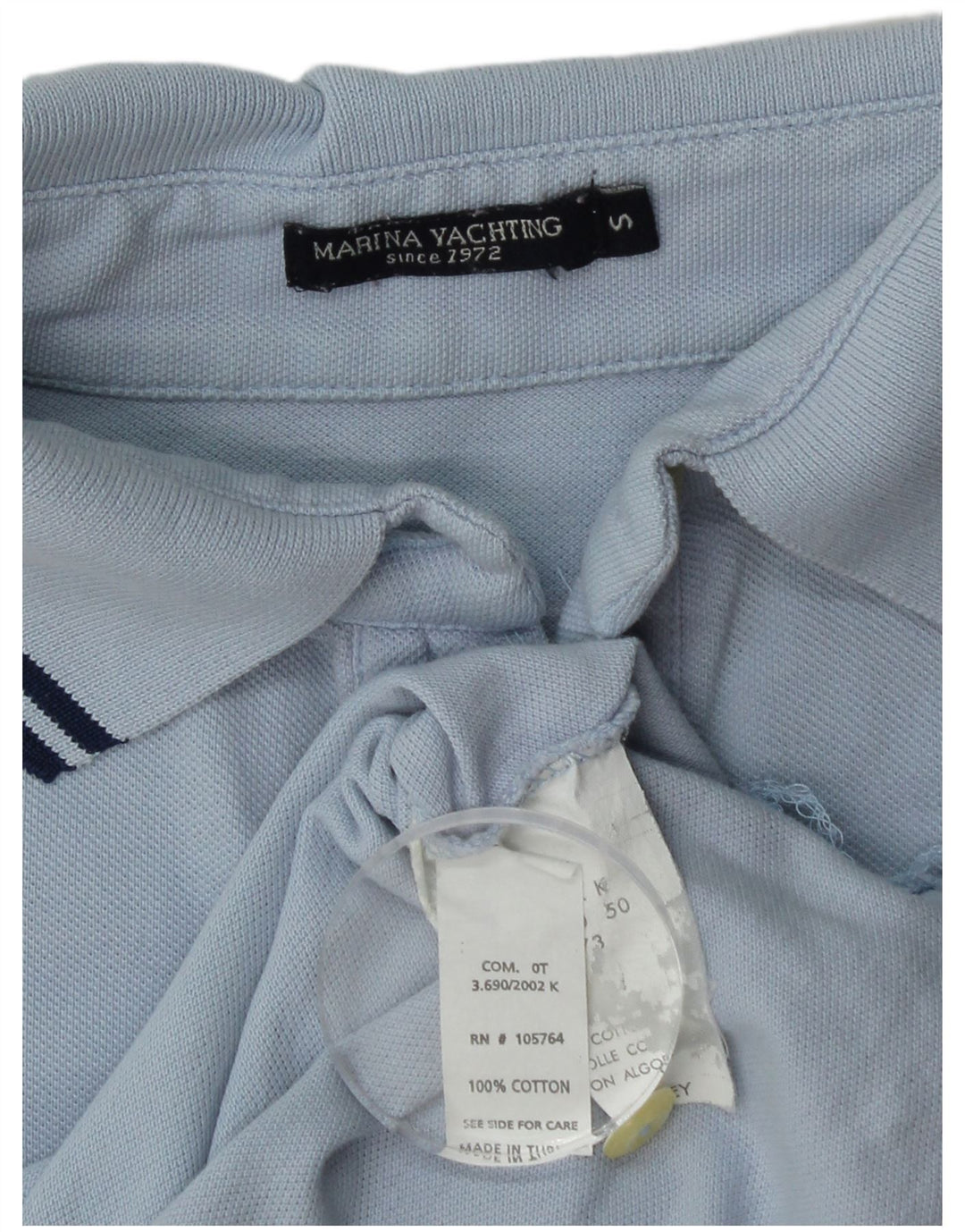 Marina Yachting Γυναικείο γραφικό πόλο μπλουζάκι UK 10 Small μπλε βαμβακερό