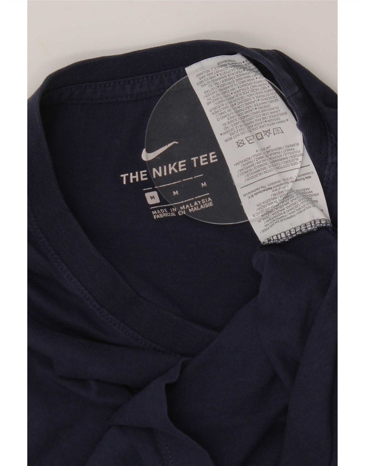 Γυναικείο T-Shirt Nike Top UK 14 Medium Navy Blue βαμβακερό