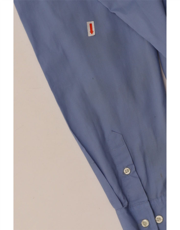 NAUTICA Boys Regular Fit Shirt 15-16 Years Blue Cotton