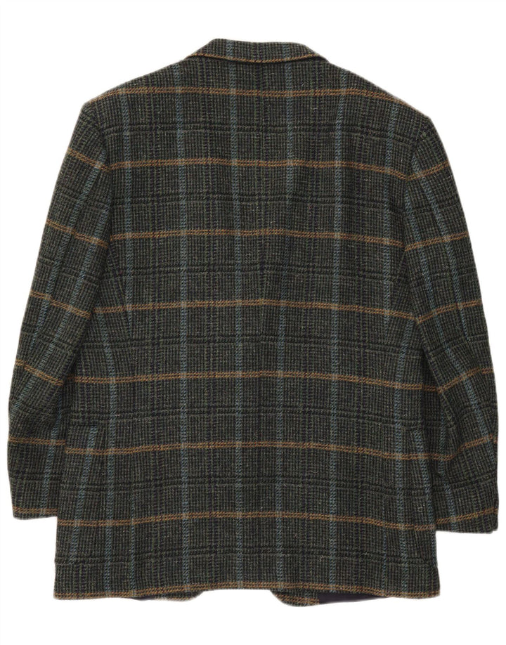 Nino Cerruti Ανδρικό σακάκι με 2 κουμπιά σακάκι IT 54 2XL Green Check Wool