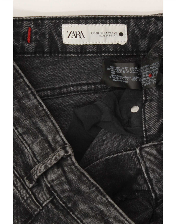 Zara Γυναικείο Τζιν μποτάκι EU 36 XS W26 L27 Γκρι βαμβακερό