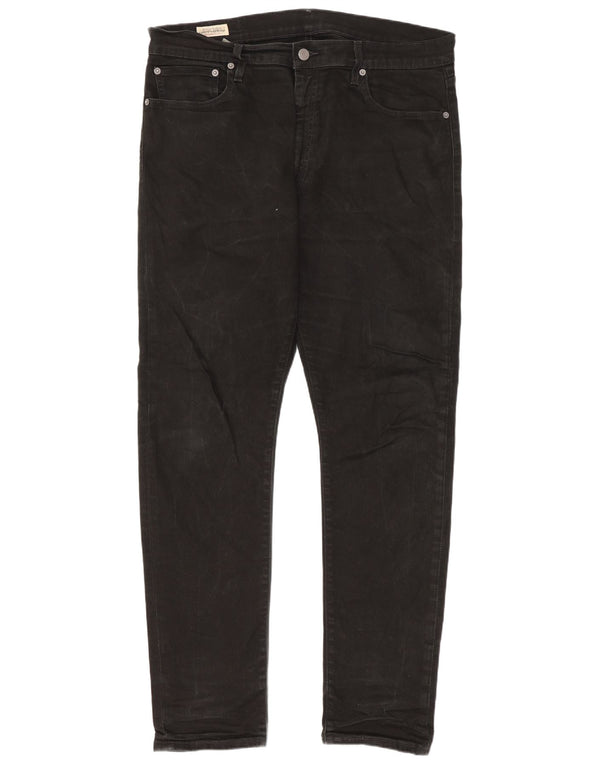 Levi's Mens 512 Tapered Slim Jeans W36 L32 Μαύρο βαμβακερό