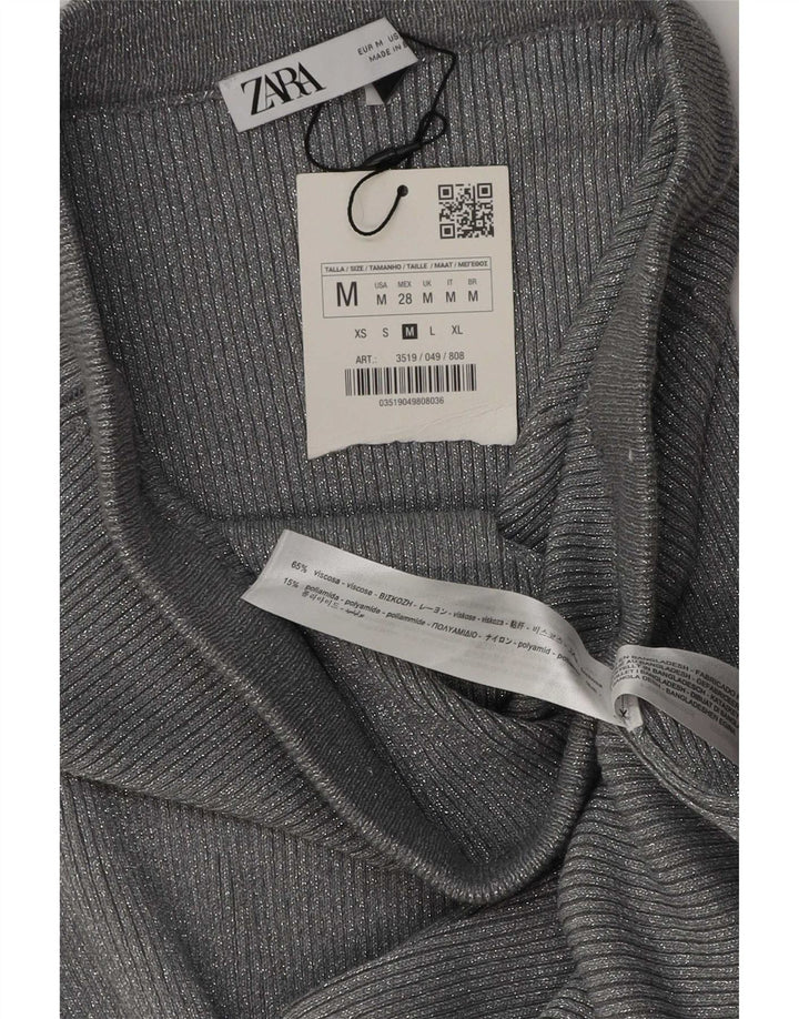 Zara Γυναικεία Maxi Φούστα Medium W28 L34 Γκρι βισκόζη