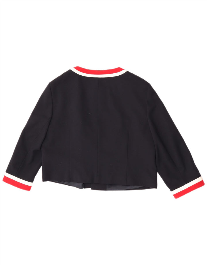 Hobbs γυναικείο σακάκι μπλέιζερ με μανίκια 3/4 UK 16 Large Navy Blue