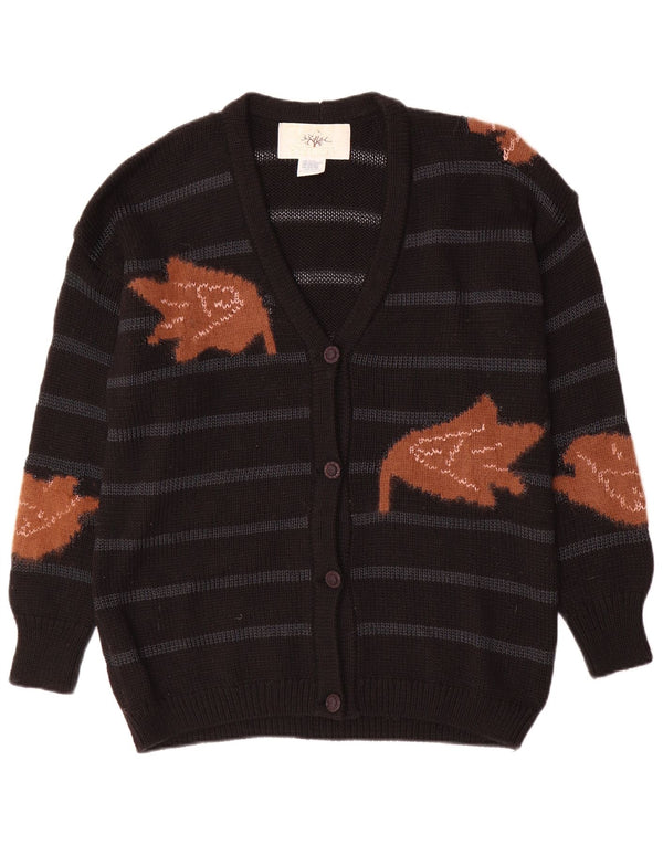 Γυναικεία ζακέτα Niki Line UK 16 Large Black Floral μαλλί