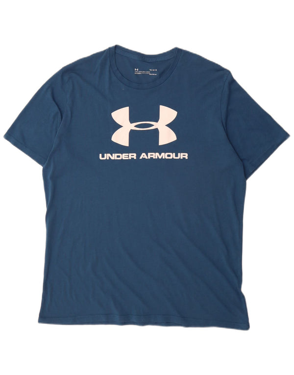 Under Armour Ανδρικό Heat Gear Graphic T-Shirt Top Large Blue