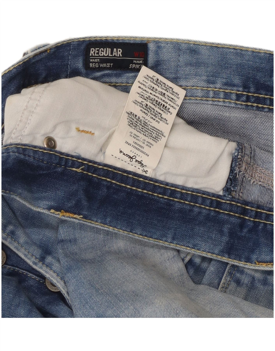 PEPE Jeans Γυναικείο ίσιο τζιν W33 L32 Μπλε βαμβακερό