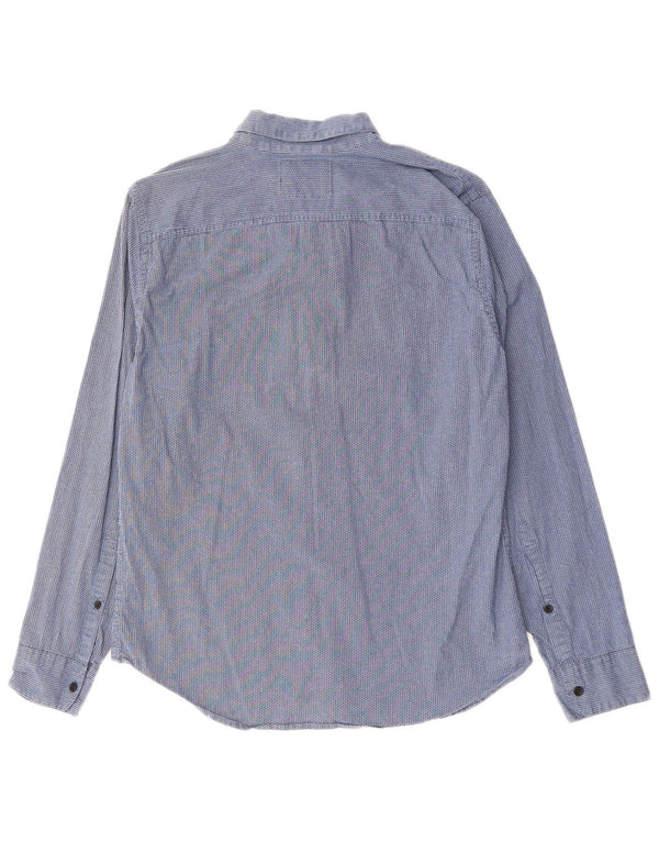 Ανδρικό πουκάμισο Hollister Muscle Fit Medium μπλε γεωμετρικό βαμβακερό