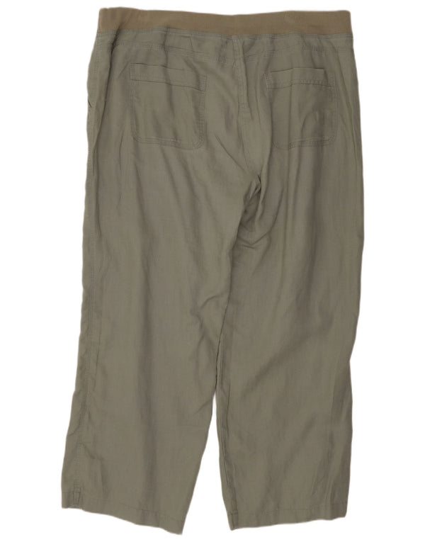 Marks & Spencer Γυναικεία Loose Fit Casual Παντελόνια UK 16 Large W38 L27 Khaki