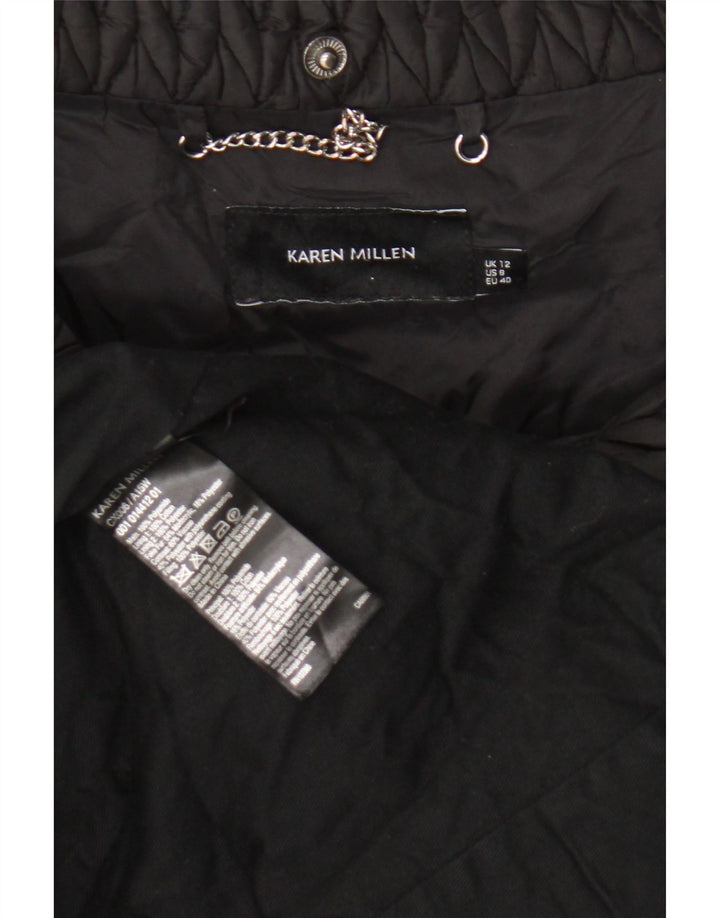 Karen Millen Γυναικείο παλτό UK 12 Medium Black Polyamide
