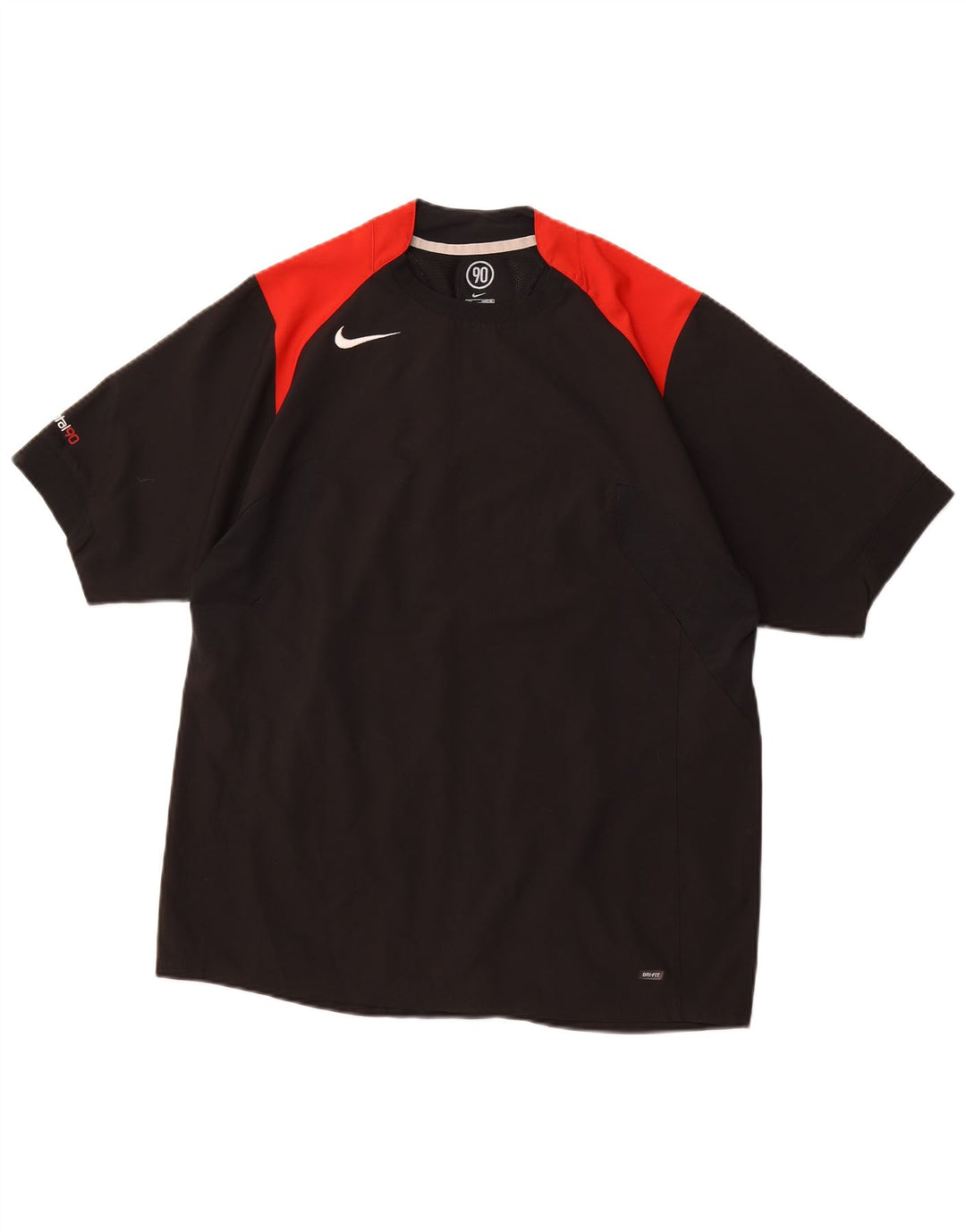 Ανδρικό μπλουζάκι NIKE Dri Fit Top UK 42/44 Large Black Colorblock Πολυεστέρας