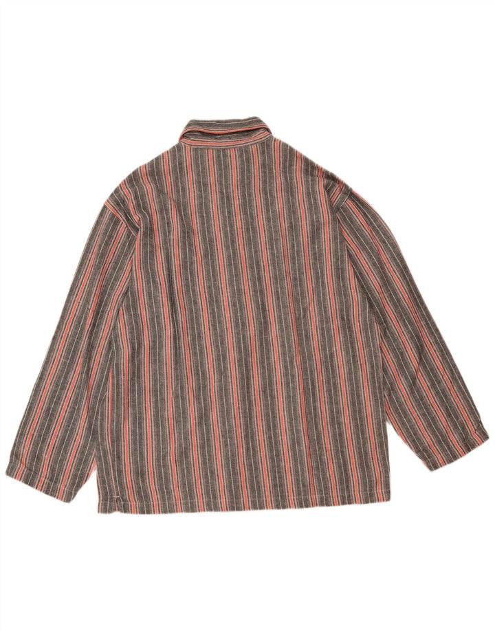 CALVIN KLEIN Ανδρικό πουκάμισο Loose Fit Μικρό γκρι βαμβακερό ριγέ