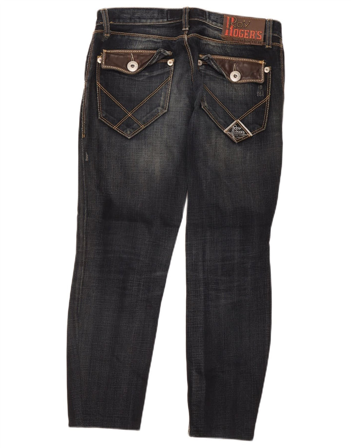 Roy Rogers Womens Distressed Slim Jeans W28 L26 Blue