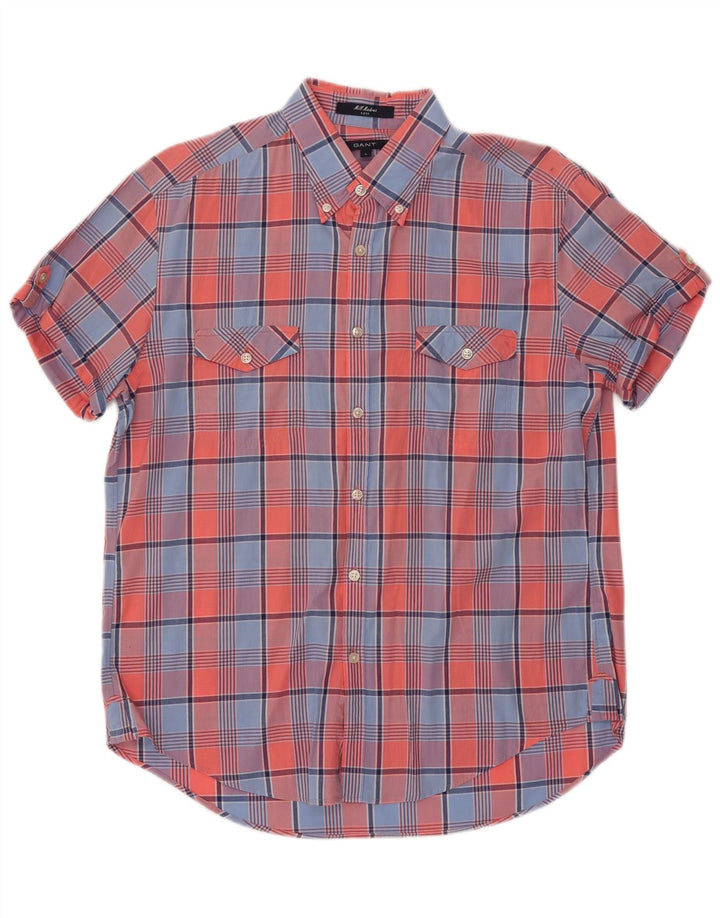 Ανδρικό Gant E-Z Fit κοντομάνικο πουκάμισο μεγάλο πολύχρωμο βαμβακερό