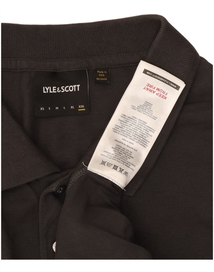Lyle & Scott Ανδρικό πουκάμισο Polo 2XL Γκρι βαμβακερό