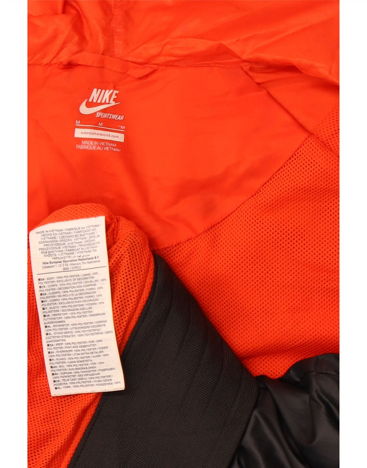 Ανδρική αθλητική φόρμα NIKE με κουκούλα Μπουφάν μεσαίου μαύρου χρώματος πολυεστέρας