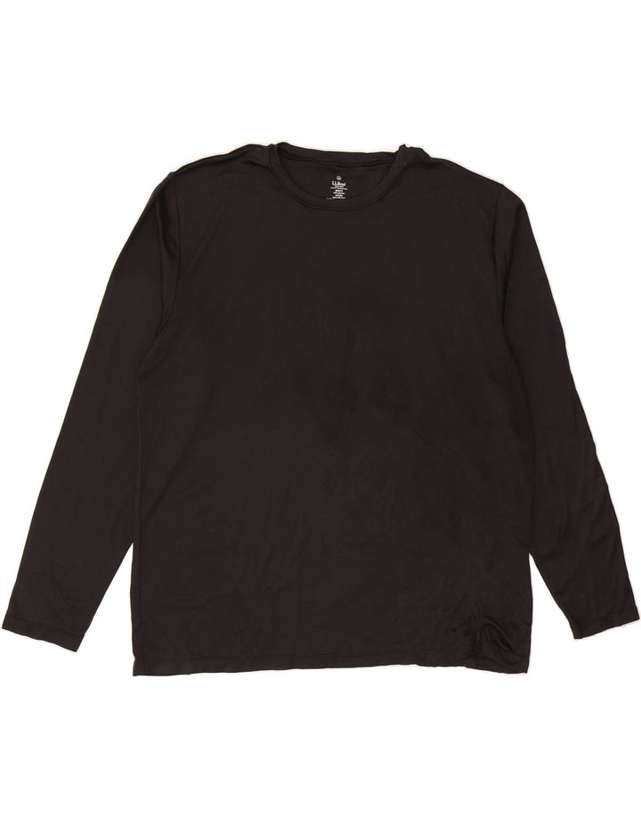 L.L.BEAN Mens Top Long Sleeve XL Black Polyester Vintage L.L.Bean and Second-Hand L.L.Bean from Messina Hembry 