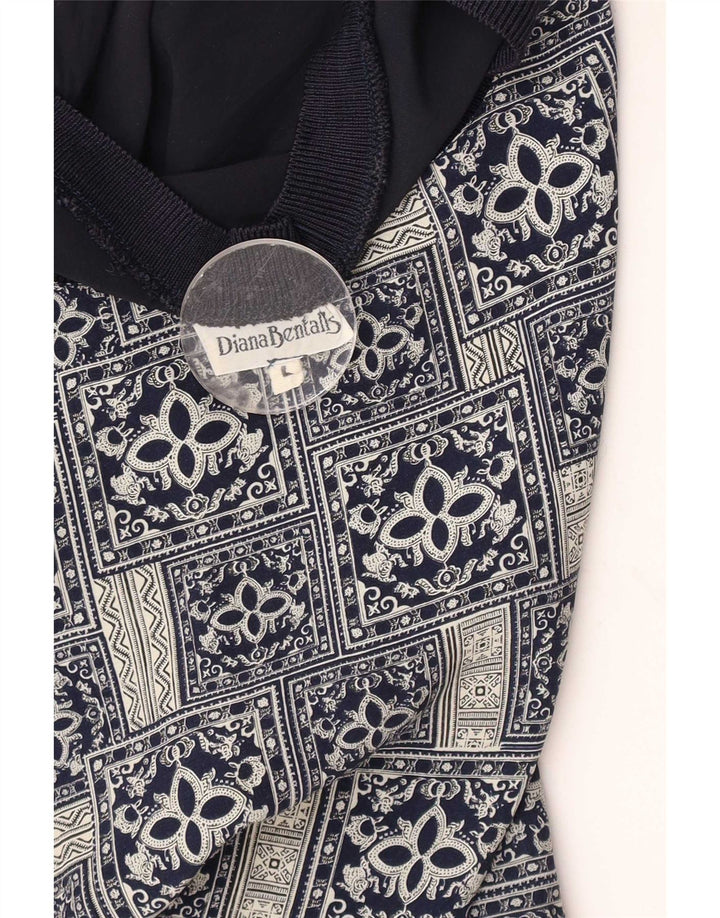 Γυναικεία υπερμεγέθη μπλούζα Diana Bentall Top 16 UK Large Navy Blue Patchwork