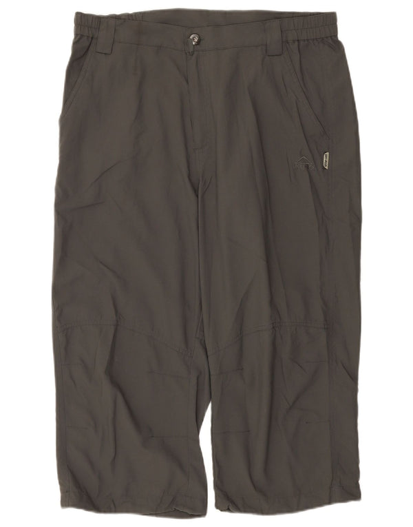 MCKINLEY Mens Straight Capri Trousers W34 L20 Grey Polyamide