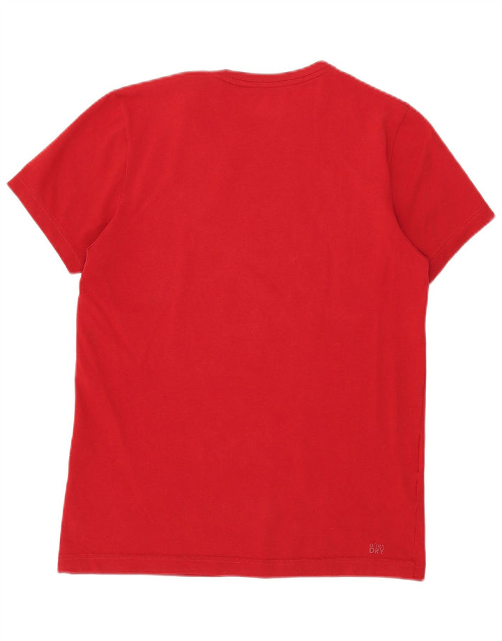 Ανδρικό γραφικό μπλουζάκι Lacoste Top size 3 Μικρό κόκκινο βαμβακερό