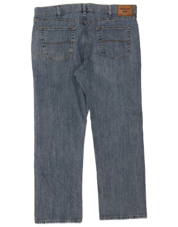 Lee Mens Straight Jeans W38 L29 Μπλε Βαμβακερό