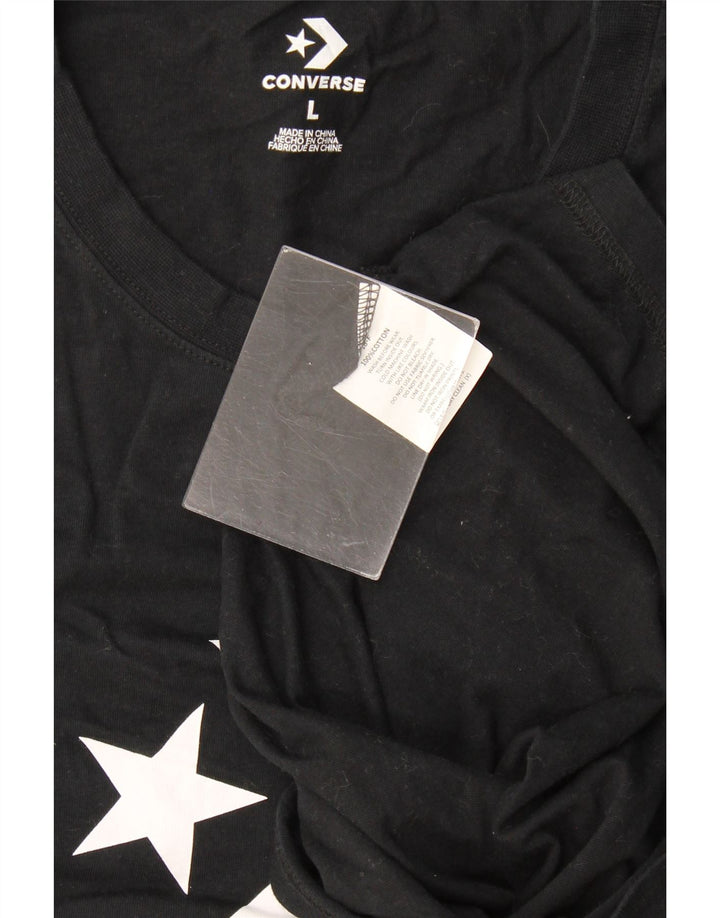 Ανδρικό γραφικό γιλέκο Converse Top Large Μαύρο Βαμβακερό