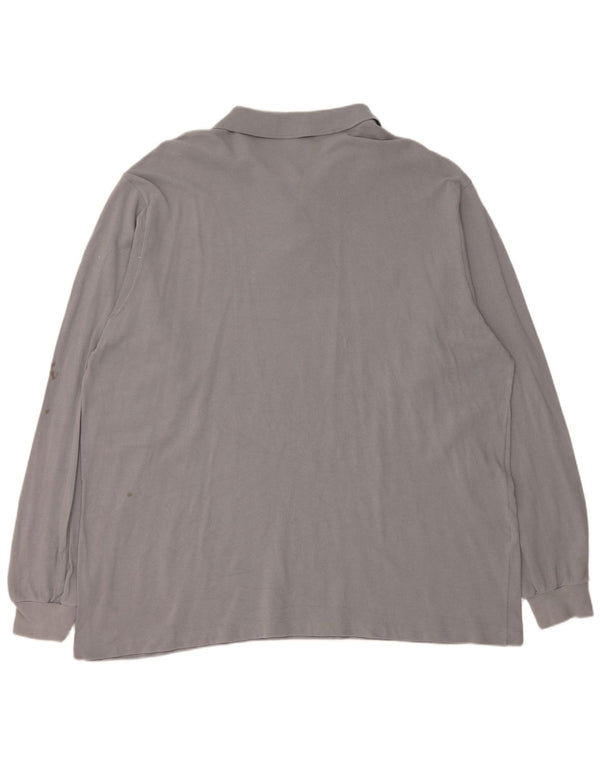 Ανδρικό μακρυμάνικο μπλουζάκι πόλο Lacoste 8 3XL Γκρι βαμβακερό