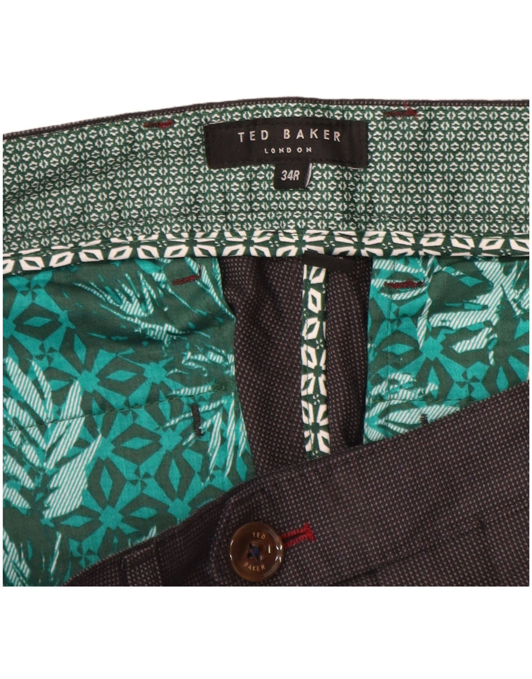 Ανδρικό παντελόνι Ted Baker Slim Suit W34 L32 Γκρι βαμβακερό