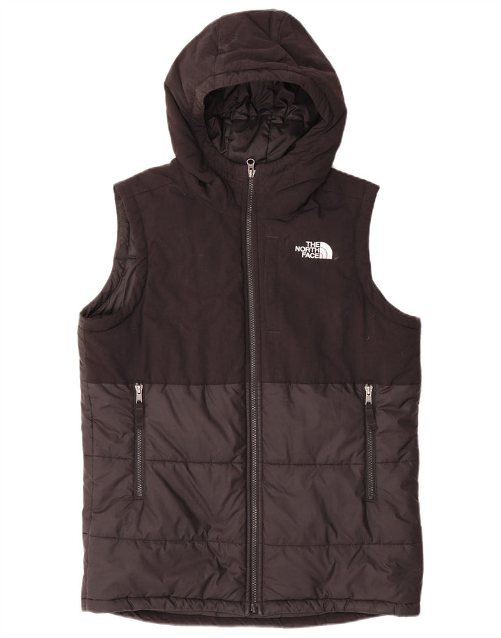 THE NORTH FACE Boys Hooded Gilet Gilet 14-15 Years XL Black Polyester