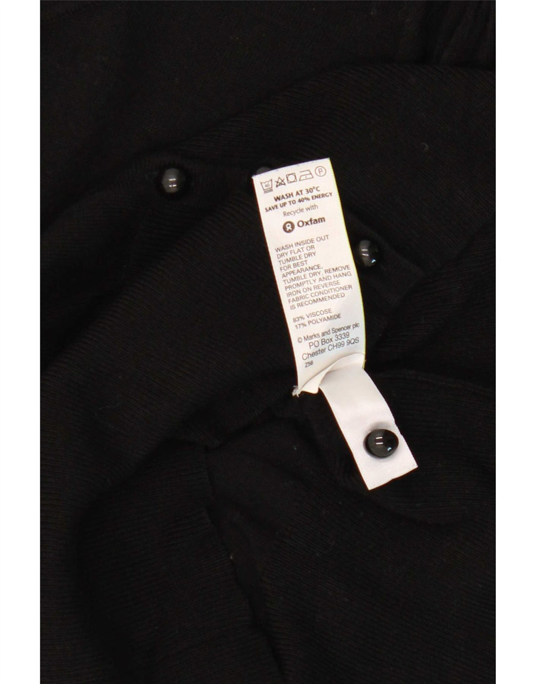 Marks & Spencer Γυναικεία ζακέτα πουλόβερ UK 16 μεγάλη μαύρη βισκόζη