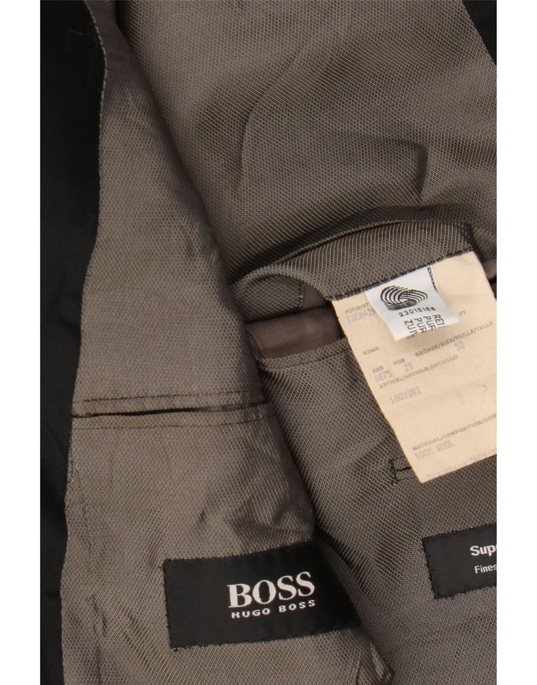 Ανδρικό σακάκι σακάκι Hugo Boss 1 κουμπιού IT 52 XL μαύρο μαλλί