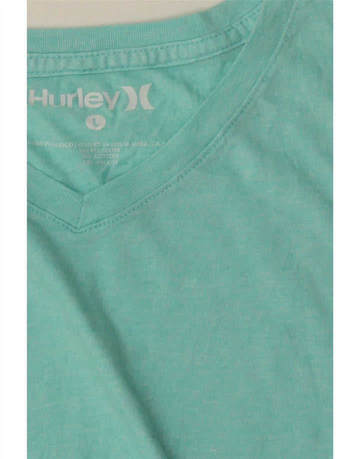 Ανδρικό T-Shirt Hurley Top Large Turquoise Polyester