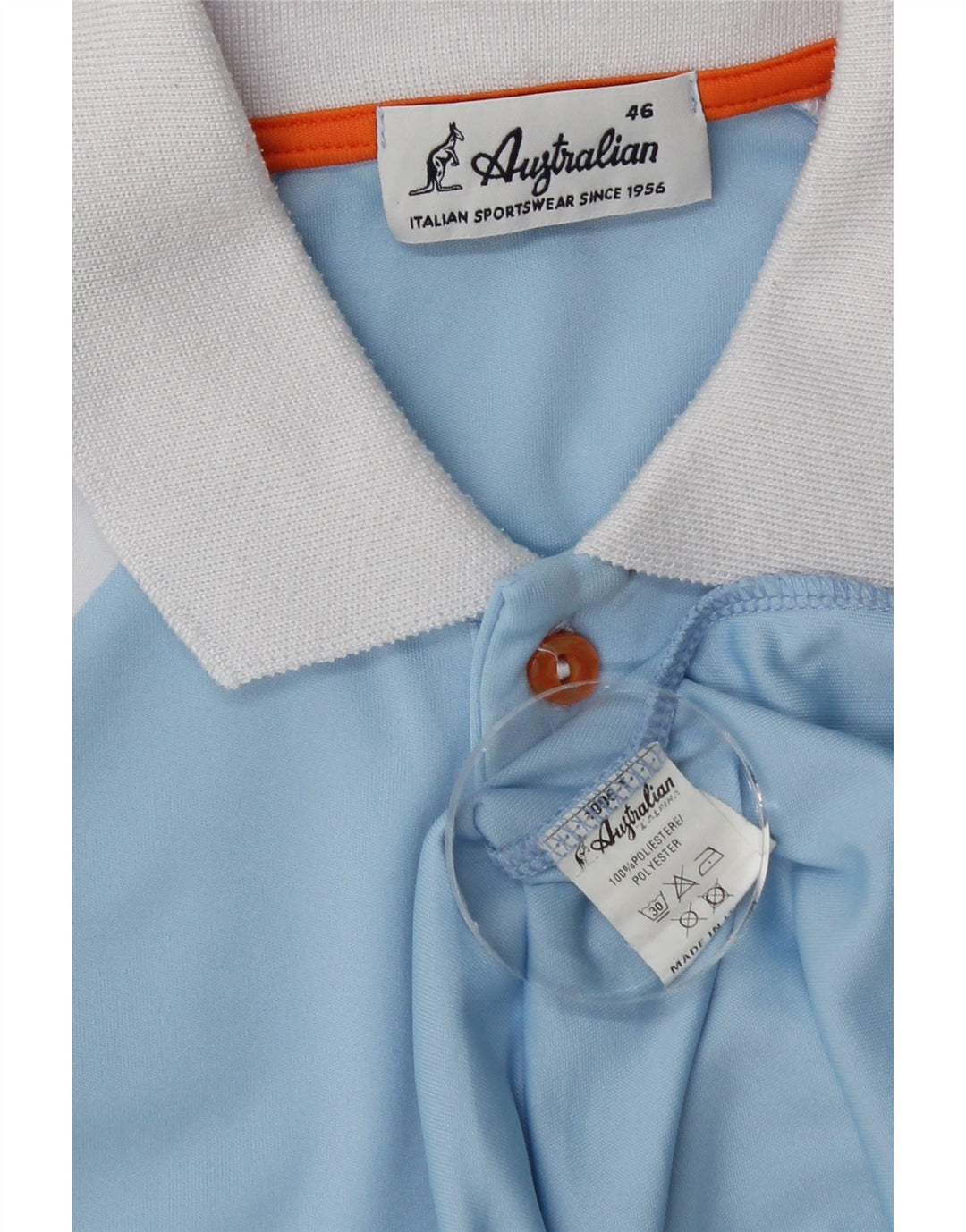AUSTRALIAN L'ALPINA Ανδρικό μπλουζάκι πόλο IT 46 Small Blue Colorblock Polyester
