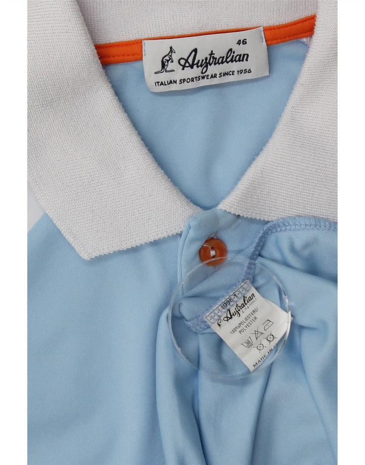 AUSTRALIAN L'ALPINA Ανδρικό μπλουζάκι πόλο IT 46 Small Blue Colorblock Polyester