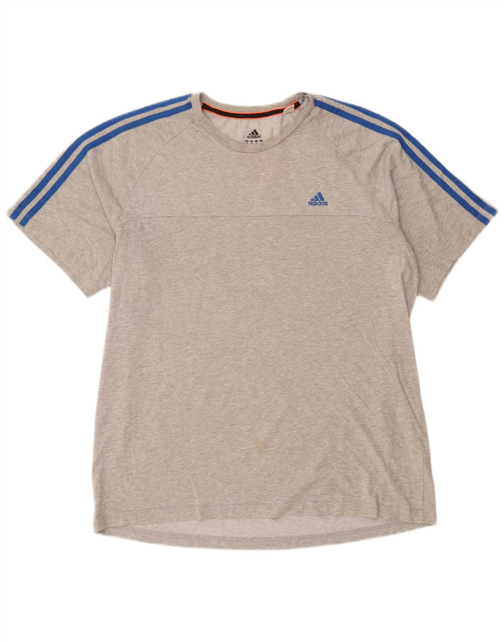 Ανδρικό T-Shirt Climalite Adidas Top XL Γκρι βαμβακερό