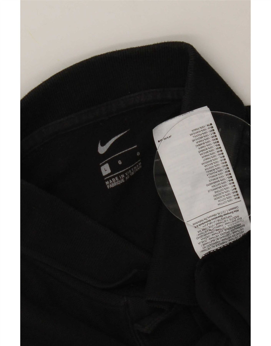 Ανδρικό μπλουζάκι πόλο Nike μεγάλο μαύρο βαμβακερό