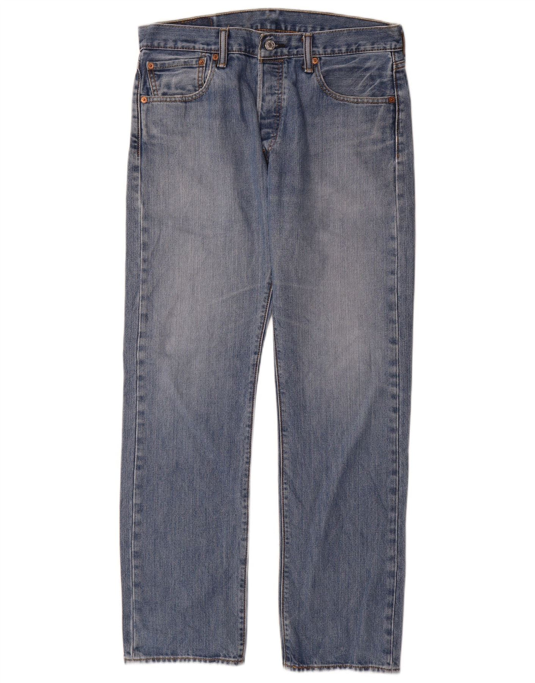Levi's Mens 501 Straight Jeans W32 L32 Blue Cotton