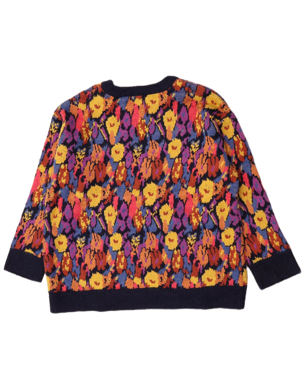 Zara Γυναικείο πουλόβερ με λαιμόκαυστο UK 14 Medium πολύχρωμο Floral