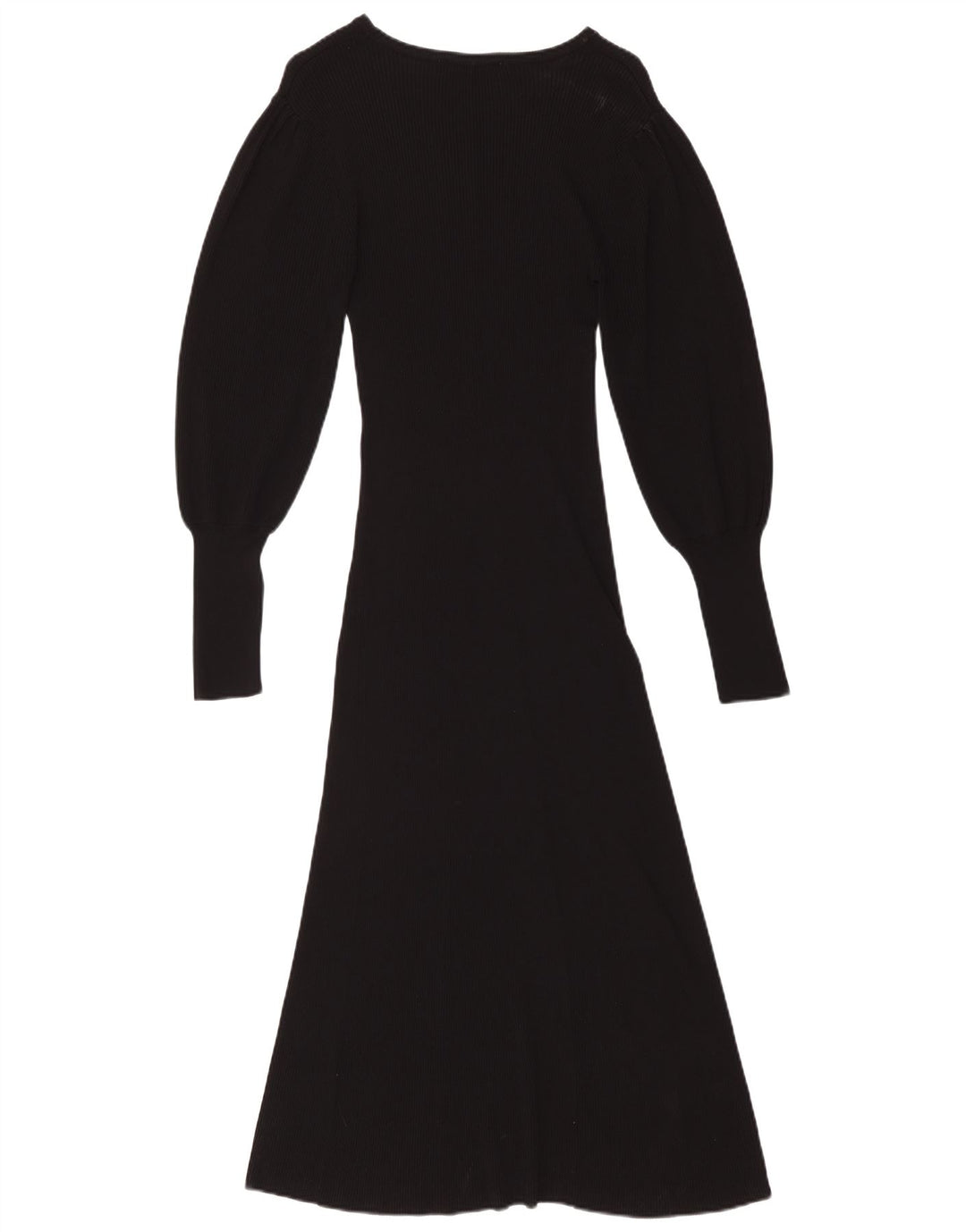 Γυναικείο μακρυμάνικο μάξι φόρεμα ZARA UK 12 μεσαία μαύρη βισκόζη