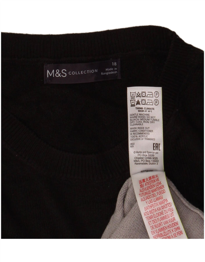 Marks & Spencer Γυναικείο πουλόβερ με λαιμόκοψη UK 18 XL πολύχρωμο