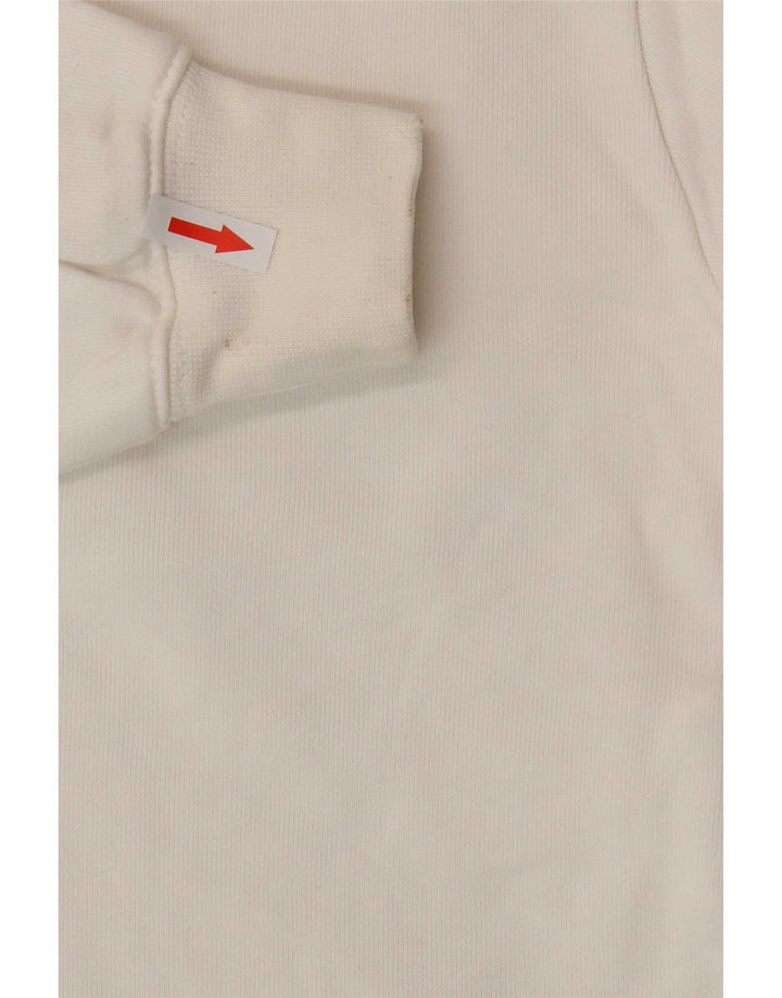 Champion Womens Oversized γραφικό φούτερ Jumper UK 10 Small White